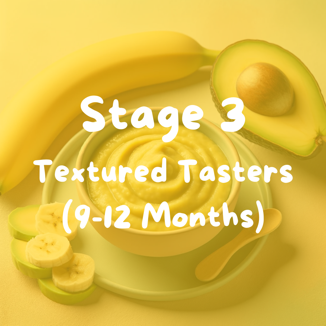 Stage 3 texture tasters babies 9 to 12 months old